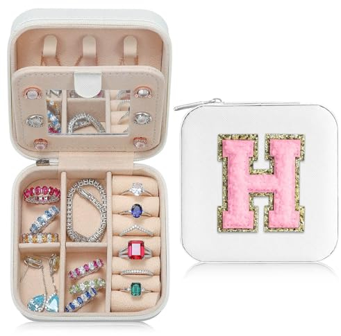 Parima Reise Schmuckkästchen Mädchen Damen, Schmuck Organizer Box | Schmuckkästchen Damen | Personalisiert Schmuckschatulle Mädchen Damen | Halskette Ohrringe Ring Box | Reise Schmuck Organizer
