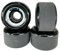 AOB Premium Longboard/Cruiser 2K Rollen Wheels (4 Stck.) Set Rundlauf kalibriert aufgeraut geschliffen (Schwarz 70x42mm 78A)