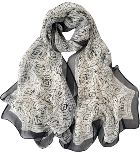 FAIRYGATE Schal Schwarz Halstücher Damen Tuch Kopftuch Halstuch Schal Damen-Schal Tücher Damen Stola B7214