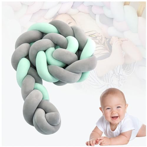 BesBet Bettschlange Baby FüR Antikollisionskopf Bettschlange Geflochten Ideal Zum Verschenken Und Dekorieren,D-100CM