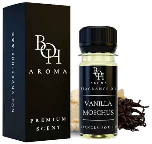 BOH-Aroma VANILLA MOSCHUS Parfümöl ätherisches Öl für Diffuser | Duftöl für Diffuser | Premium Duftöl | Öl berühmter Parfüm-Hits | 1:1 wie Original | Intensiv & Langanhaltend | 30 ml