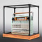 Espositore in acrilico per radio vintage Lego 10334, scatola trasparente antipolvere, compatibile con kit di costruzione Lego 10334 (modello non incluso) (base in legno)