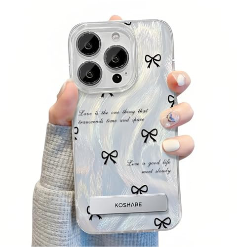 Tybiky Compatible with iPhone 13 Shiny Laser Mobile Phone Case for Girls Women Cute Shockproof PC Case Full Screen Arches Colour Stars Feather Yarn Case for iPhone 13 Bumper Cover, Black Sheets