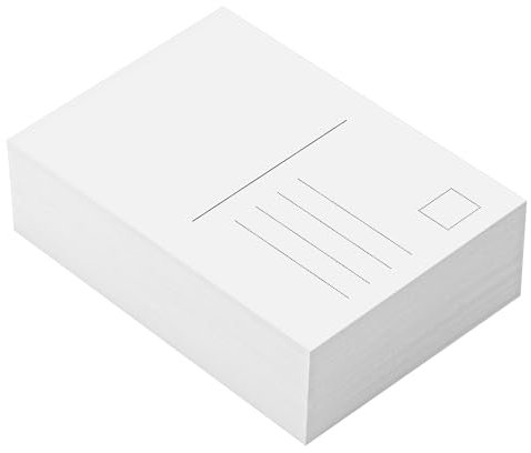 Bczhieulw 80 DIY cartoline vuote, A6 (148 mm x 105 mm), 350 g/m², cartoline bianche da personalizzare, adatte per spedizione o collezione