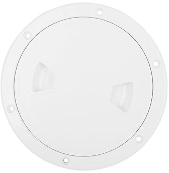 Hihaha 6 Boat Inspection Deck Plate Hatch W/Detachable Cover White | with Detachable Cover, Water Tight, for Outdoor Installations, White, Durable Material, 2 pcs