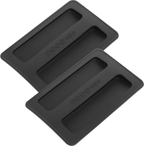Toaster Cover, 2 Pcs Silicone 2 Slice Toaster Lid Toaster Appliances Top Cover Bread Maker Dust Cover Sandwich Machine Part Accessories (Black)