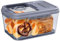 Gifhomfix Bread Bin Airtight Bread Container for Homemade, Clear Bread Bins Storage for Kitchen Countertop, Time Recording Bread Holder, Bread Keeper with Lid for Toast,Bagel,Donut and Cookies,Grey,S