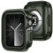 Amizee 2 in 1 Metallo Cover Compatibile con Apple Watch Serie 6/SE/5/4 44mm, Copertura Completa Custodia Anti-Graffio per iWatch, Verde Militare