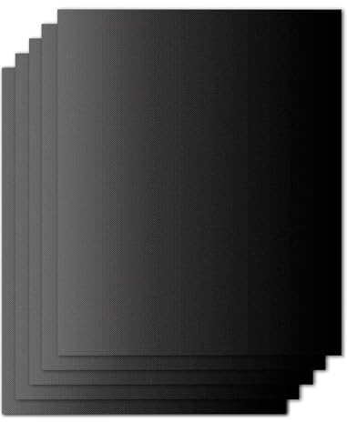 CMASTER Juego de 5 alfombrillas para barbacoa de 40 x 50 cm + cepillo de silicona de 7,8 pulgadas, 100 % antiadherente, reutilizables, para barbacoa de gas, carbón vegetal y horno (40 x 50 cm)