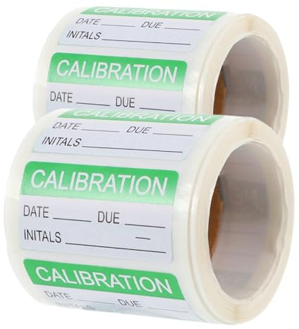 ROMISBABA 2rollen Kalibrierungsetiketten Für Bodentransport Selbstklebende Testeraufkleber Zur Qualitätskontrolle Beschreibbare Wasserdichte Etiketten Entfernbare