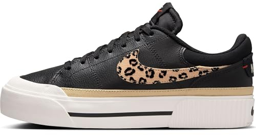 Nike Schuh Nike Court Legacy Lift Schuh Für Damen, Black/Khaki-Sail-Picante Red, HF9548-001, 42 EU (10 US)