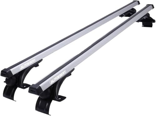 AUTOXBERT 2 Stück Dachgepäckträger für Autodach ohne Reling, Universal Dachträger aus Aluminium, Dachreling Relingträger bis 100kg Maximal 125 cm für Fahrradträger Dachboxen Skihalter