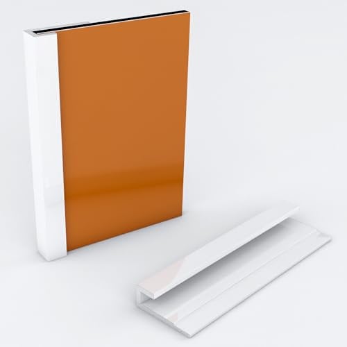 Kerabad Aluminium Profilsystem für 3mm Platten - 3 Meter - Alu-Profil für Duschrückwand Küchenrückwand - Abschlußprofil weiss