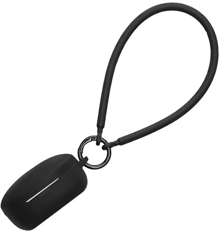 kwmobile Hülle kompatibel mit Anker Soundcore Life P2 mini Kopfhörer - Silikon Schutzhülle Etui Case Cover - mit Handschlaufe Schwarz