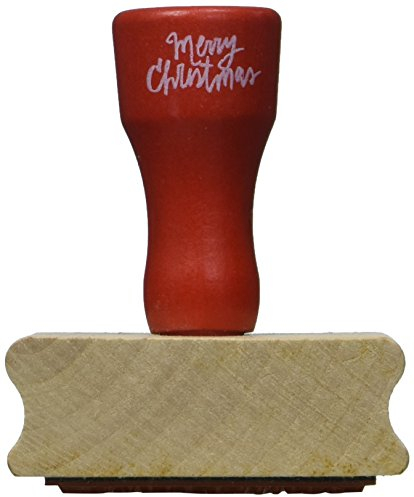 American Crafts Deck The Halls Holz Stempel, Merry Christmas