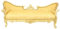 Casa Padrino Barock Sofa Garnitur Vampire Gold Blumen Muster/Gold - Antik Design Möbel Couch Wohnzimmer