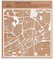Frankfurt am Main Scherenschnitt Karte, Weiß 30x30 cm Papierkunst