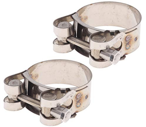 2pcs Motorcycle Stainless Steel Exhaust Clamp/Clip 44-47mm