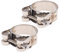 2pcs Motorcycle Stainless Steel Exhaust Clamp/Clip 44-47mm