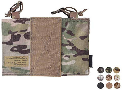 Elite Tribe EMERSON Combat MOLLE JPC MBITR Radio Pouch Set Tactical Pouch (Multicam Black)