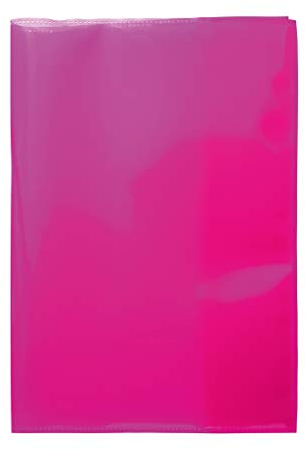 HERMA 19615 Heftumschläge A5 Transparent Pink Rosa, 10 Stück, Hefthüllen aus strapazierfähiger, abwischbarer & extra dicker Polypropylen-Folie, durchsichtige Heftschoner Set für Schulhefte, farbig