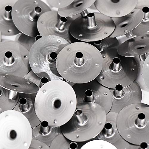 NKlaus 200 DOCHTFUß Ø 3,0mm Mecha de tealight pie de Metal Placa de Soporte de Velas Cera para Mecha de Fibra de Vidrio Mecha de algodón hasta 3,0mm H: 6,4mm 4169
