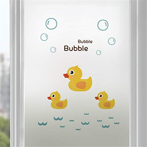 Kein Kleber Dekorative Fensterfolie für Badezimmer, Selbstklebende mattierte Fensterfolie Datenschutz Schutz Glasfolie für Duschkabinen, undurchsichtiger Abnehmbarer Fensteraufkleber,D,60x90cm