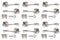 Haven Heritage Door Handles Chrome & Satin Duo Twist Interior Lever on Rose + Tubular Latch & Hinges Pack of 6