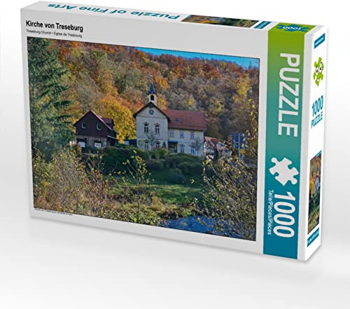 CALVENDO Puzzle Kirche von Treseburg | 1000 Teile Lege-Größe 64 x 48 cm Foto-Puzzle für glückliche Stunden