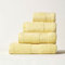 Homescapes Luxus Handtuch Set Pastell Gelb, 2 Handtücher 50x90 cm & 2 Duschtücher 70x130 cm, 100% Ägyptische Baumwolle, 500g/m²