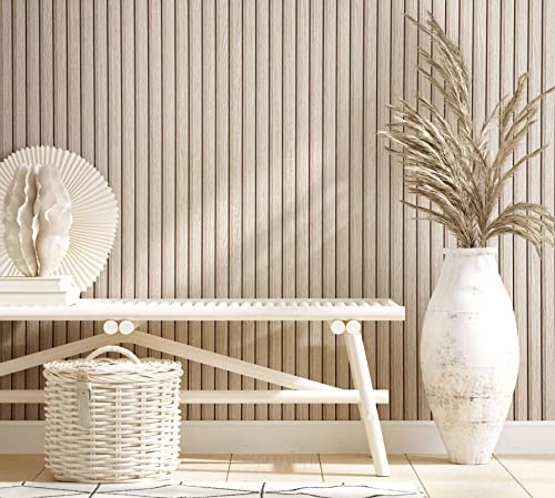 marburg Papel Pintado Madera Beige Efecto Tablas de Roble Marrón Claro 3D Estilo Natural para Dormitorio o Salón 10,05 x 0,53 m