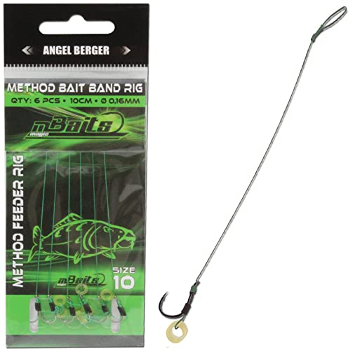 Angel-Berger Magic Baits Method Feeder Rig Vorfach Angelhaken Verschiedene Varianten (6, Bait Band)