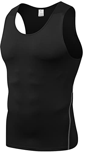 Anawakia Canotte a compressione da uomo Cool Dry Athletic senza maniche a compressione Tank T Shirt strato di base