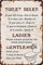 Vintage Wandposter Metallschild Toilette Regeln für Damen und Herren, Wanddekoration, Nostalgisches WC/Badezimmer/Waschzimmer/Toilette, 20,3 x 30,5 cm