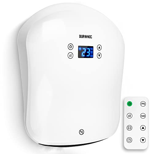 Duronic BFH21 Calefactor de baño|De 1000W a 2000W| Grado de protección IP24| Programable 24h y 5 Modos | Mando a Distancia y Función anticongelado| Detección Apertura de Ventanas |Calefactor de Pared