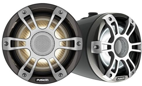 FUSION Garmin Signature Series 3i Marine Wake Tower Altoparlanti, 16,5 cm 230 Watt CRGBW Sport Black Marine Wake Tower (coppia)