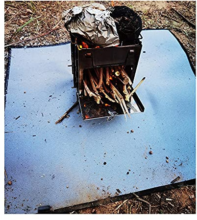 Tapis pour brasero pour brûleur à bois, couverture de feu portable en fibre de verre, tapis d'isolation thermique pour herbe, barbecue de pique-nique