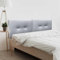 DHOME Kunstleder oder Acualine Stoff Kopfteil Plain mit Knöpfen DUAL geteilt in 2 Stücke gepolstert HIGH Range Schlafzimmer Kopfteil (Kunstleder Silber, 210cm Dual (Betten 200))