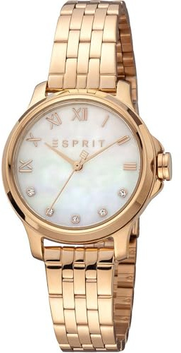 ESPRIT Damen Bent Ii Uhr, Gold, 9 x 10 x 9,5, Armband, Gold, 9 X 10 X 9.5, Armband