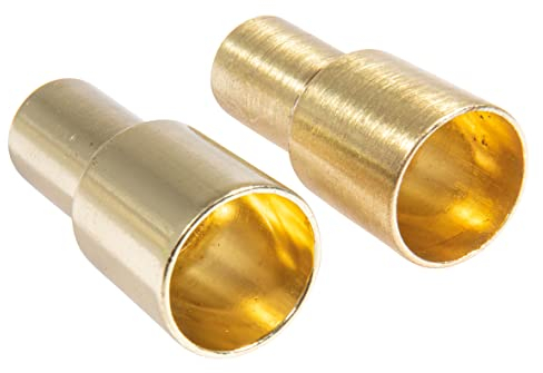Rayher Flaschenkerzenhalter für Stabkerzen, 2 Stück, Metallkerzenhalter gold, Gesamthöhe 5 cm, Innendurchmesser 22 mm, Kerzenhalter für Flaschen, 46694616