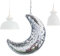 Moon Disco Ball Mirror Disco Ball Moon Shape Fun Silver Hanging Party Decorations Design Disco Ball Silver Glitter Ball Great For Party Or Dj Dance Light Effect Graduation Party