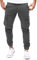 Cassiecy Cargohose Herren Slim Fit Casual Jogger Chino Cargo Hosen Stretch Jogginghose Sporthose Freizeithose mit 6 Taschen (S, Dunkelgrau)