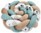 Totsy Baby Kuschelkissen Kinder Kissen Deko 300 cm - flauschig Dekokissen Kinderzimmer Kinderkissen Zierkissen geflochten Baumwolle Minky Afrika Blau
