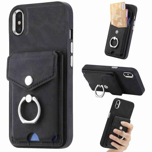 Knoowcasefor for Samsung Galaxy A26 5G Case 360°Rotatable Stand Ring Shockproof TPU Cover Protective Slim Phone Cover for Galaxy A26 5G Phone Case, Black