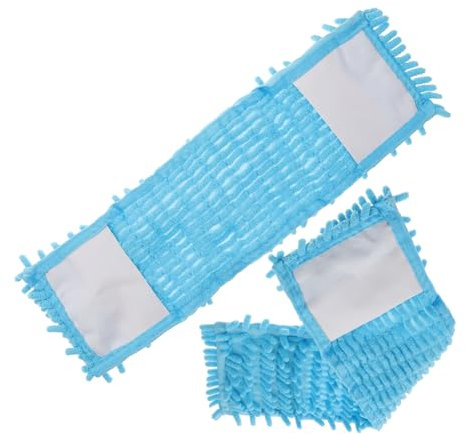 Mobestech 2pcs Mop Head Replacement Cloths High Absorbency Mop Cloths Mop Accessories Durable Washable Microfiber Home Cleaning Blue