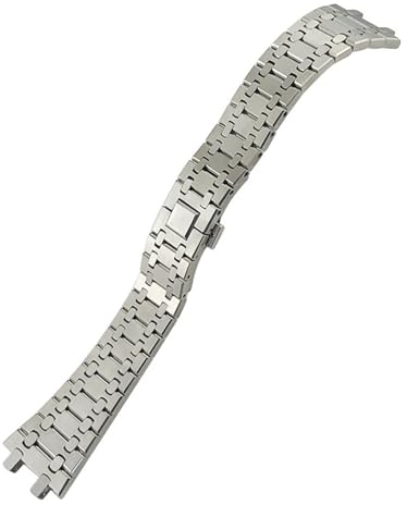 ZERAPH 26 mm 316L Edelstahl-Uhrenarmband für Audemars AP 15400ST Piguet Royal Oak Silber massiv Uhrenarmband