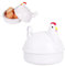 Microwave Egg Boiler, Chicken Shaped Egg Cooker, 4 Capacity, White