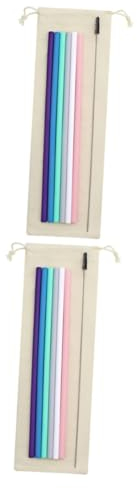 Ciieeo 2ensembles Silicone Réutilisable Pliable Lot De Colorées Portables Pour Boissons Chaudes Et Froides Parfait Pour Déplacements