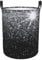 Circular Laundry Basket/Shiny Silver Glitter/Foldable Dirty Clothes Storage Hamper, With Handles, Water Resistant, For Bedroom Bathroom Storage Bins 50x40cm