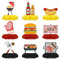 9PCS BBQ Party Dekorationen BBQ Baby Dusche Tischaufsätze Picknick Dekorationen Waben Tischaufsätze für Baby Q Baby Dusche Dekorationen Sommer Geburtstag Party